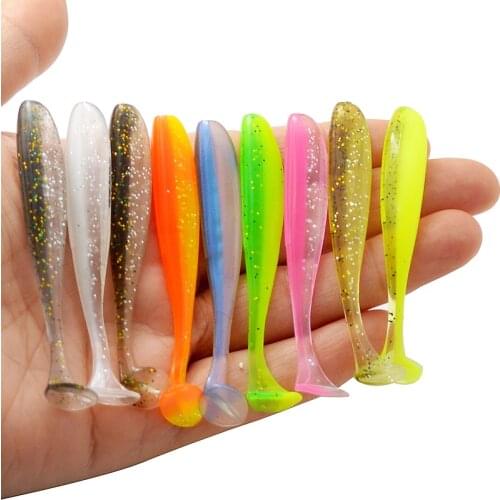 Fishing Jig Wobblers Double Color Soft Lures 50mm 70mm Easy Shiner Silicone Artificial Bait Swimbait Carp Bass Tackle