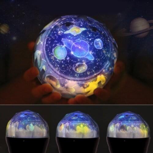 LED Starry Sky Night Light Planet Magic Projector Earth Universe Lamp Colorful Rotate Flashing Star Kids Baby Birthday Gift