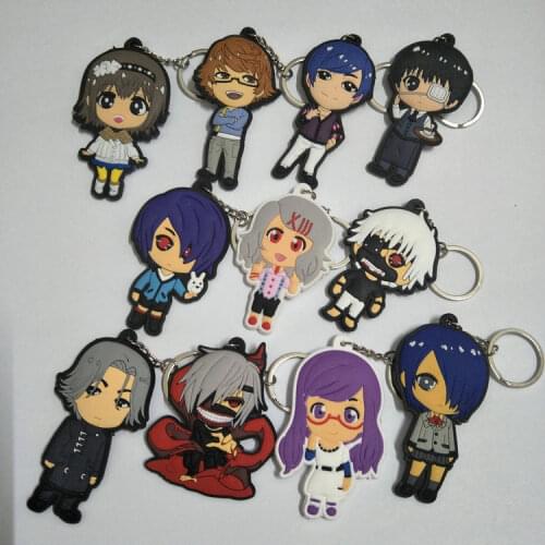 Tokyo Ghoul Japan cartoon Anime Key Chain PVC Figure Keyring Keychain Keyholder Birthday Gift NEW Trinkets