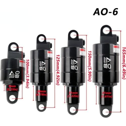 Bicycle rear shock absorber mountain bike Air Rear Shock Rebound/Lock Out/Air Pressure Adjustable