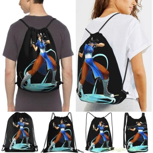 Men Waterproof Purpose Drawstring Backpack Bags Chun Li Women Outdoor Travel Backpacks Gym Bags Training Swimming Fitness Bag