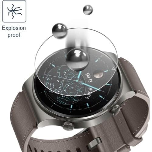 2pc Tempered Glass Screen Protection Film For Huawei Watch gt 2 pro Anti-scratch Clear Protective Cover 9H LTE 2.5D Round Edge