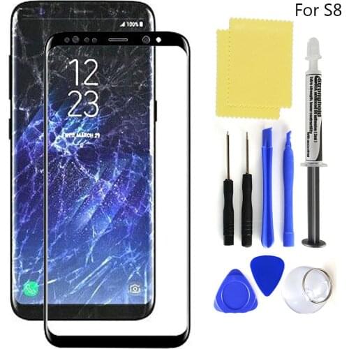 Replacement Front Glass Lens Screen LOCA Glue Kit for Samsung Galaxy S8 S10 Plus