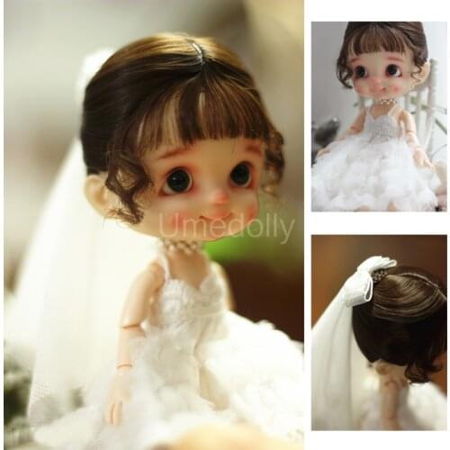 1PCS High Quality Handmade OB11 Doll Wedding Dress Clothes for Obitsu 11 Doll Hat Accessories