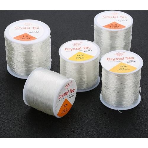 100M Plastic Crystal DIY Beading Stretch Cords Elastic Line Jewelry Making Supply Wire String jeweleri thread String Thread