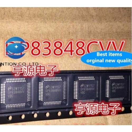 5PCS DP83848CVV DP83848VV DP83848IVV TQFP - 48 Ethernet controller in stock 100% new and original
