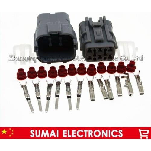 6 Pin male female auto headlight assembly/rear lights plug,6Pin car waterproof connector for HYUNDAI,KIA,GM Buick/Ford etc