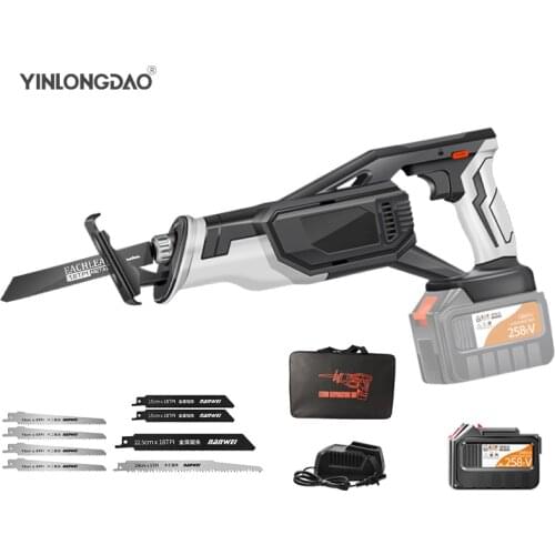 Industrial 168TVCordless Reciprocating Saw, High-Power Chainsaw, Saber Saw, Portable Wood And Metal Cutting Chainsaw