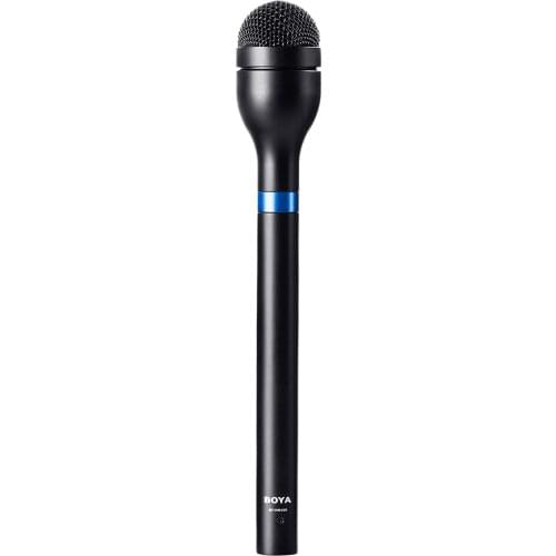 BOYA BY-HM100 Dynamic Omni-Directional Wireless Handheld Microphone XLR Long Handle for ENG Interviews News Gathering Video