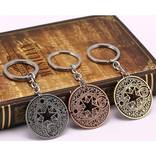 10PCS 3 colors CARDCAPTOR SAKURA Key Ring Holder Gift Chaveiro Car Key Chain Pendant Anime Jewelry Souvenir HF12042