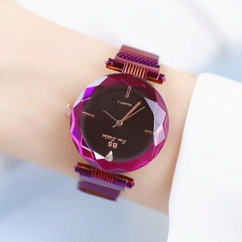 Women Luxury Brand Watch 2020 Fashion Crystal Ladies Watches Waterproof Magnet Buckle Diamond Watch For Women Montre Femme 2021