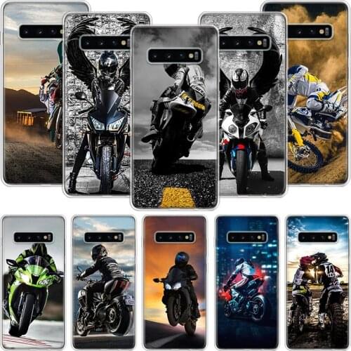 Track Motorcycle Cross Fly Phone Case For Samsung Galaxy A51 A71 A70 A50 A40 A30 A20E A10 A01 A21 A41 A20S A6 A7 A8 A9 Coque Cov