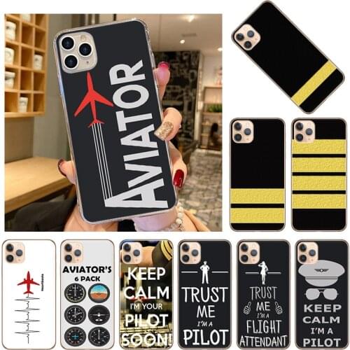 Phone Case for iphone 12 11 Pro XS Max X XR XS SE2020 7 8 6 Plus Aircraft Helicopter Airplane Pilot fly Silicone Soft Back Cover