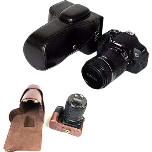 PU Leather case Camera Bag Cover for Canon EOS Rebel T6i T6s T5i T4i T3i 750D 760D 700D 650D 600D DSLR protector pouch