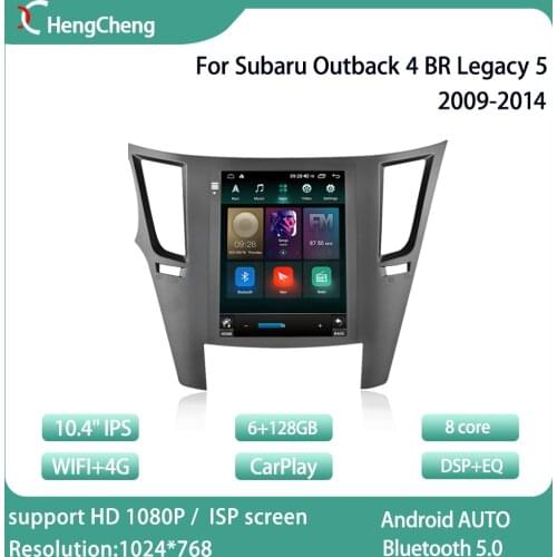 For Subaru Outback 4 BR Legacy 5 2009-2014 Smart Multimedia Video Player Outback Radio GPS Tesla Style 4G Navigation CarPlay