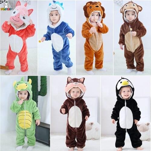Baby Rompers Winter Penguin Lion Costume For Girls Boys Toddler Animal Jumpsuit Infant Clothes