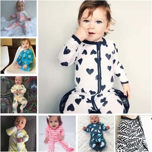 New Boy Girl Rompers Spring Autumn Long Sleeve Cotton Cartoon Dinosaur Jumpsuit