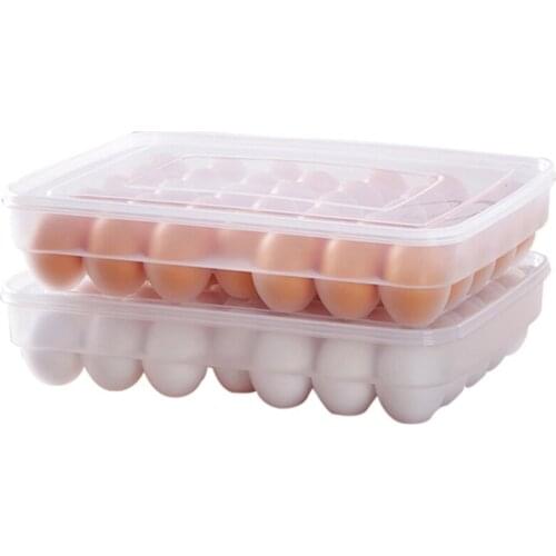 Egg Box Food Container Eggs Refrigerator Organizer Storage Box Crisper Home Kitchen Cafe Egg Box Racks