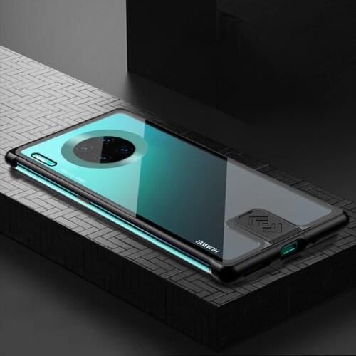 Metal Glass for Huawei mate 30 Pro mate 20 pro Case Lock Metal Frame Shockproof Protective Shell HD Tempered Glass Fully Cover
