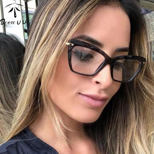 DRESSUUP Fashion Cat Eye Glasses Frames Women Trending Styles Brand Optical Computer Glasses Oculos De Grau Feminino