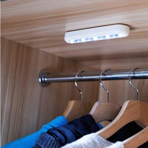 New Cabinet 3-5 LED Touch Light Lamp Self-adhesive Battery LED Cordless Stick Tap Wardrobe indoor night light light up clothing