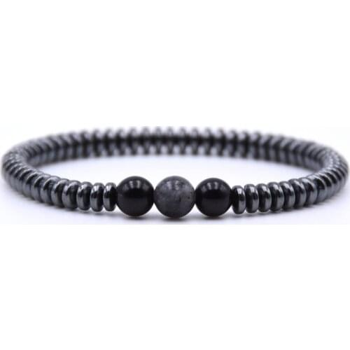 Charm Black Stone Bracelet For Women Men Couple Jewelry Name Friendship Lucky Beads Bracelet Kids Family Gifts