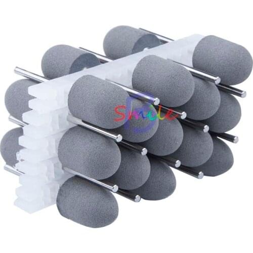 50pcs Gary Silicone Rubber Dental Polishing polisher grinders nail drill bits for electric manicure and Oral polishing Burs