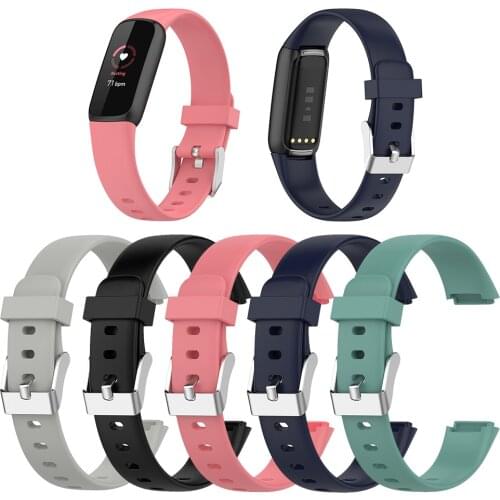 Smart Watch Band TPU Rubber Wristband Replacement Waterproof Soft Smart Bracelet Belt Strap Watchband for Fitbit Luxe Bracelet