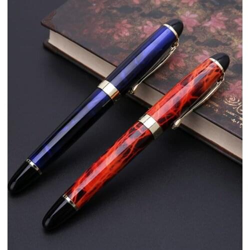 Luxury Mens Fountain Pen Business Student 0.5mm Extra Fine Nib Calligraphy Office Supply Writing Tool Gift C26