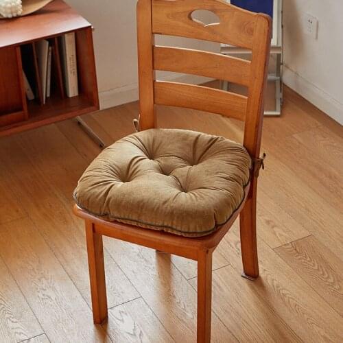 Student Plush Cushion with Rope Family Dining Cushion Office Chair Cushions Tatami Floor Pad Fast Rebound Wear Resisting