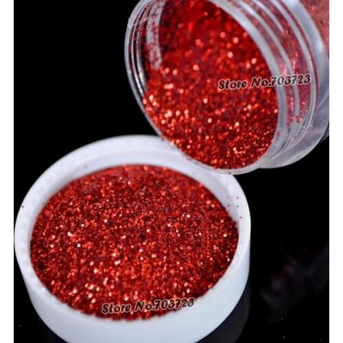 Dark Red Hexagonal Pretty Fascinating Acrylic UV Nail Art Glitter Powder Dust Tips Decoration N44