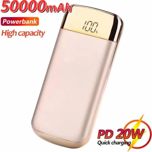 50000mAh Power Bank Fast Charging Mobile Phone External Battery LED Digital Display Outdoor Portable Phone Charger For Phones