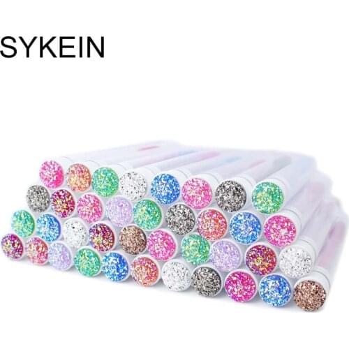 1 Pcs Reusable Eyebrow Brush Tube Disposable Eyelash Brush Eyebrow Brush Replaceable Dust-proof Sparkling Broken Diamond Makeup