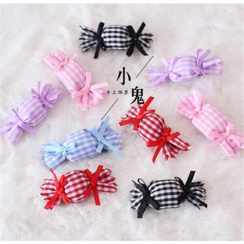 1pc Lolita Cute Lattice Hairclip Boutique Bowknot Hairpin Candy shape Girls' Hairpin Accessories B497