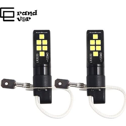 2pcs Fog light 12V 15W 12 SMD 3030 Car Fog Lamp Bulb H1 H3 H7 H11 9005 Lamp For Running lights tail lights reversing lights