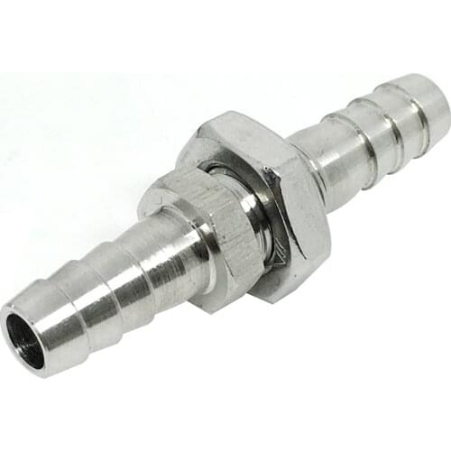 304 Stainless Steel Barbed Pipe Fitting Bulkhead Tube Coupling Connector Adapter 4/6/8/10/12/14/16/19mm Hose Barb