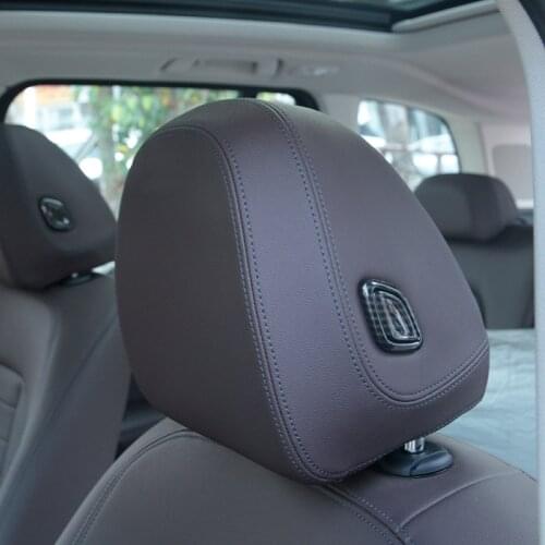 4Pcs Carbon Fiber Style For BMW X3 G01 2018 Car Headrest Button Decorative Cover Trim Car Accessories