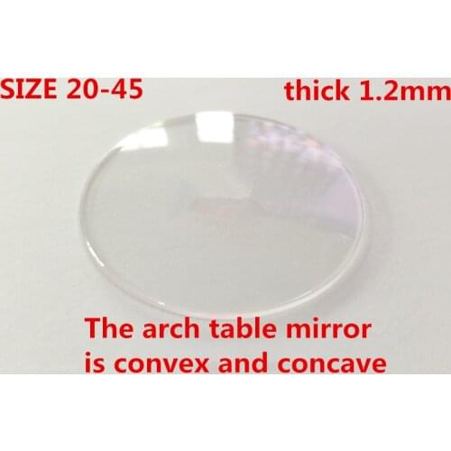 Watch accessories arched table mirror double projection outer convex concave watch watch size note 5 pieces price
