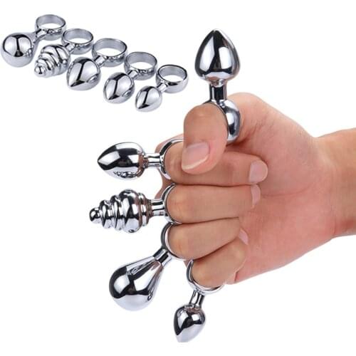 Mini Anal Plug With ring Stainless Steel anal beads Prostate Massager for Woman Man intimate toys Butt Plug Adult Sex Toys