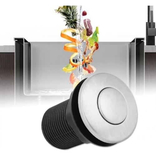 Garbage Scrap Air Switch Automatic Self-lock Button + Pneumatic Air Hose Kit Air Switch Button