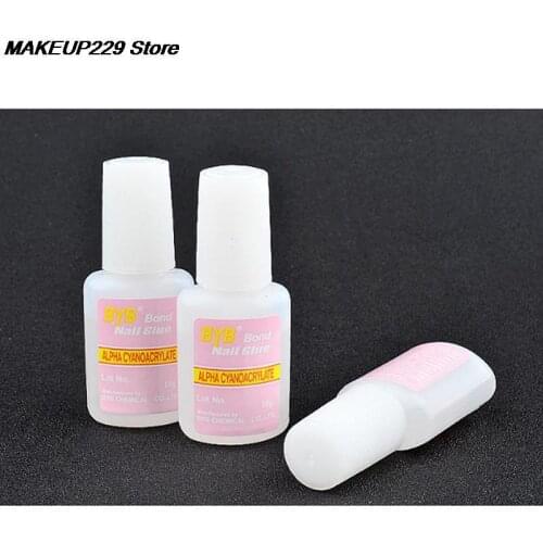 10g 1pc Fast Drying Nail Glue for False Nails Glitter Acrylic Decoration with Brush False Nail Tips Faux Ongle Nail Care Tools