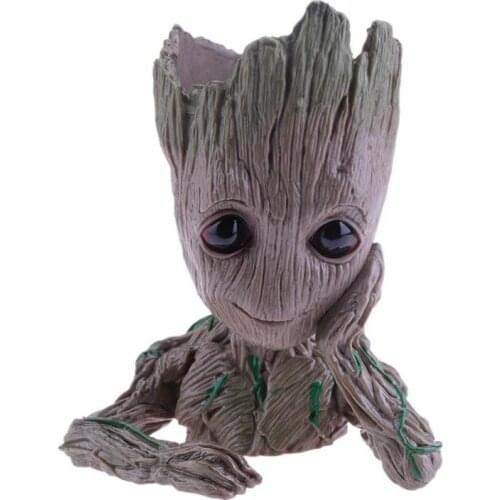 Baby Groot Flowerpot Plants Flower Pot Pen Pot Holder Cute Action Figures Toys for Kids Gift Desktop Decoration
