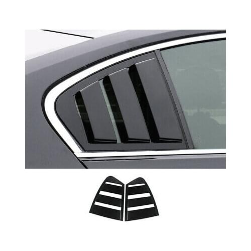 Glossy Black Rear Window Louver Shutter Cover For Volkswagen Passat B8 2015-2020