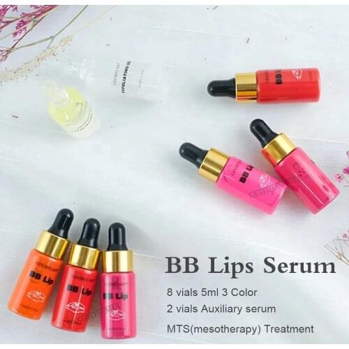 Hot Sale 8ml BB Lips Glow Ampoule Korean Starter Kit Lip Coloring Moisturing Serum Makeup Kissum Pigment Treatment Beauty Salon