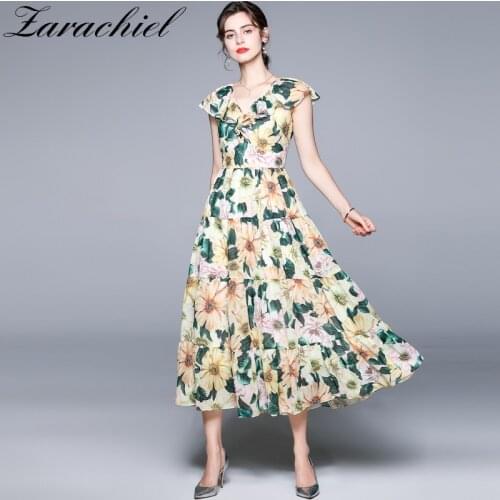 Желтые летние платья HAMALIEL China At AliExpress