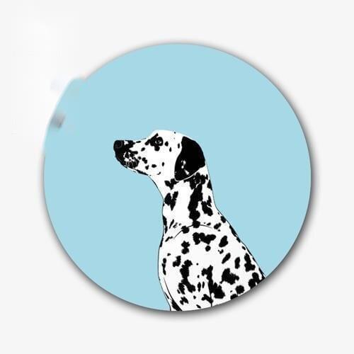 Mouse Pad Premium-Textured Mouse Mat Dog Looking In A Daze Office Table Pad Non-Slip Rubber Base Round Gamer Mousepad Mat