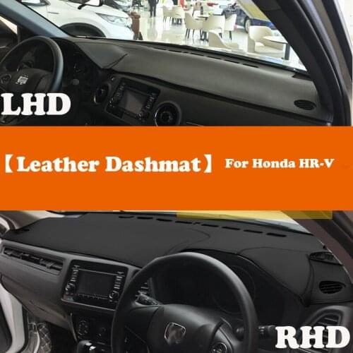 Leather Dashmat Accessories Car-Styling Dashboard Covers Pad Dash Mat Sunshade For Honda HR-V HRV HR V 2014-2016 2017 2018-2021