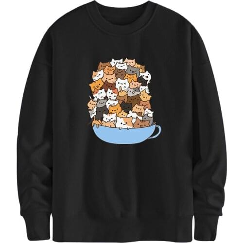 A Bowl Of Cats Fleece Sweatshirts Man Hoody Harajuku Male Outdoor Clothing Fashion 2020 Hoody Long Sleeve Moleton Masculino