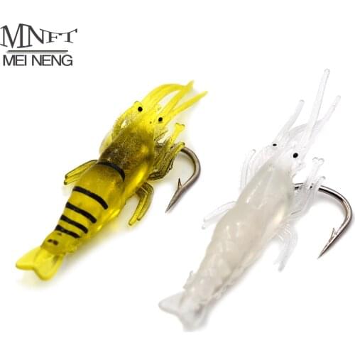 MNFT 10Pcs Artificial Bait Soft Silicone Simulation Fishing Lure With Glow Hook Light Weight Carp Fishing Lures
