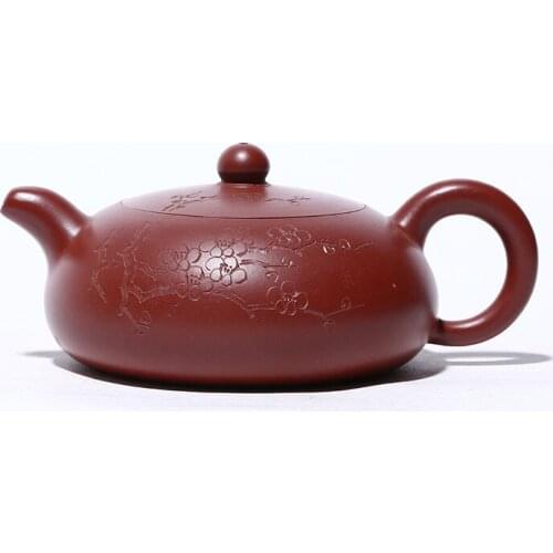 Half Moon Purple Clay Teapot Zisha Yixing Handmade Pot Kung-fu TeawarePurple Drinkware For Puer Green Black Chinese Tea